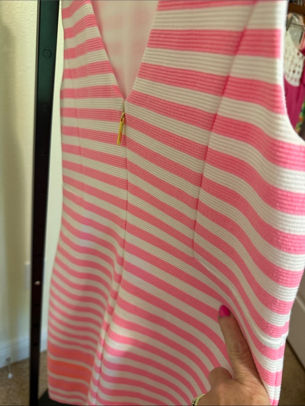 Lilly Pulitzer 💗Sleeveless Pink & White Striped Sheath Dress - Picture 8 of 16
